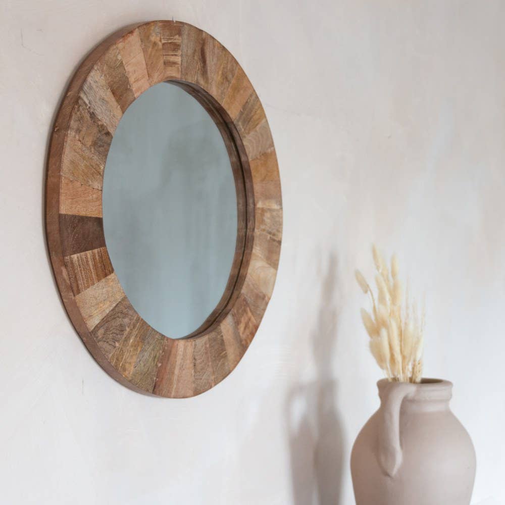 Miroir rond en bois Vaya