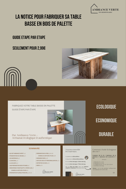 Notice Table Basse en bois de palette